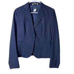 J Crew Womens Blazer Suit Jacket Size 6 Corduroy Preppy Academia Minimalist Blue